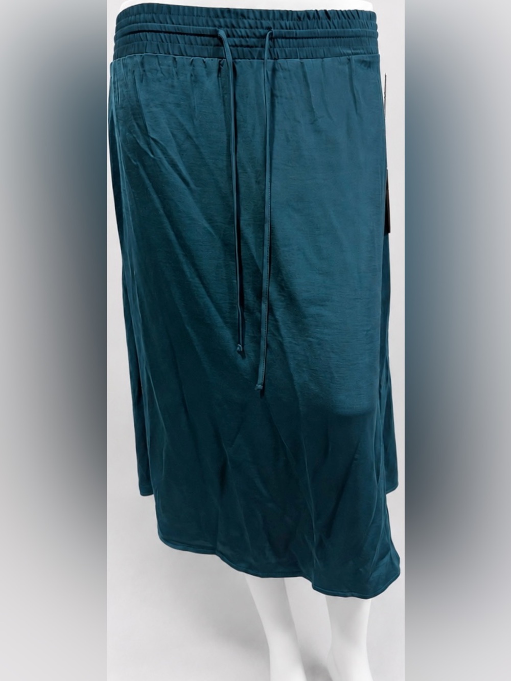 A New Day Teal Pull-On Midi Skirt NWT XS Elastic Waist